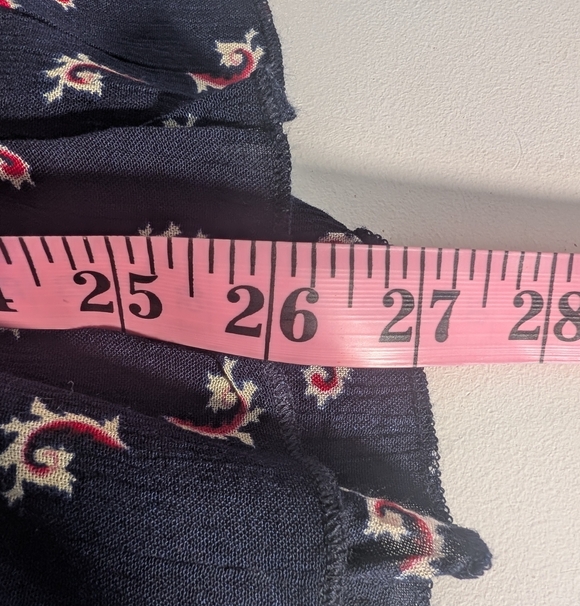 Bila Red and Blue Paisley Blouse Size M - Picture 8 of 8